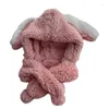 Berets 3-12 Years Old Children's Warm Hat Scarf One Set Of Winter Boys And Girls Baby Ears Cap