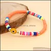 Link Chain Turkish Evil Blue Eye Bracelet For Women Ins Polymer Clay Bead Bracelets Pseras Jewelry Drop Delivery Ot5St