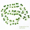 Decorative Flowers 12Pcs Faux Vines Artificial Plants Green Leaf Ivy Wreath Ceiling Rattan Home Party DIY Wedding Wall Decoration Simulation