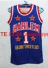 Vintage #1 Harlem Globetrotters Jersey Larry Shorty Basketball Jersey Rozmiar S-4xl 5xl Niestandardowy koszulka Numer Numer