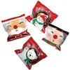 Christmas Decorations Bags For Homemade Cookies 100pcs Cellophane Merry Pattern Snack