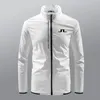 في الهواء الطلق tshirts Summer J Lindeberg Golf Gacket Men Suit Suit Windbreaker خفيفة الوزن سحاب الصيد 230203