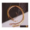 Charm Bracelets Gold Bangle Rose 18K Bracelet Luckyhat Drop Delivery Jewelry Dhwci