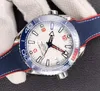 Super Men's Watch Men Automatyczne Cal.8900 zegarki 43,5 mm vs ćwiartka pomarańczowa niebieska ceramiczna ramka Ameryka vsf nurka 600m nurkowanie osiowy pasek gumowy SBF ETA