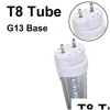 Led Tubes T8 Tube 0.6M 2Ft 12W 1100Lm Smd 2835 Light Lamps 2 Feet 600Mm 85265V Lighting Fluorescent Drop Delivery Lights Bbs Dhjrn