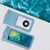 Drivande dykning Simning PVC -mobiltelefonfodral mobiltelefon Vattent￤t p￥se Stort transparent grossist Mobiltelefon Vattent￤t v￤ska