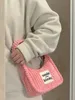 Вечерние сумки Модные вельветовые сумки через плечо для женщин Цепные женские кошельки и сумки с буквами Сплошной цвет Женская милая сумка через плечо Hobos 230203