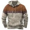 Felpe con cappuccio da uomo Felpe con cappuccio patchwork solido Felpa con cappuccio Giacca stampata da cowboy Pullover casual Uomo Autunno Abbigliamento oversize Top 230202