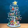 Christmas Decorations LED Glowing Resin Tree Halloween Pumpkin Ornament Cartoon Desktop Ornaments Year Gifts