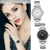 Нарученные часы Смотреть женщины 2023 модные роскошные простая стальная группа Ladies Big Dial Bracelet Bracelet Seloj MujerWristwatches HECT22