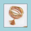 Braccialetti di fascino perline personalizzate personalizzate bah￩mien elasel bracciale elastico braccialetti bracciali per la consegna goccia dhykb