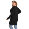Women's Plus Size T-Shirt Women's Plus Size Tops and Blouses Female V Neck Long Sleeve Button Solid Casual Long Blouse Big Size Ladies Tops 230203