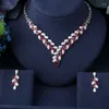 Necklace Earrings Set 5 Color Selection QUALITY BRILLIANT CRYSTAL ZIRCON AND BRIDAL JEWELRY WEDDING DRESS ACCESSARIES