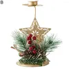 Décorations de Noël Chandelier Flocon de neige/Étoile/Elk Fer Art Arrangement de décoration de vacances
