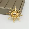 Brooches Fashion Retro Sun God Brooch For Women Men Sunflower Accessories Jewelry Broches Hijab Pins Scarf Buckles Plastron