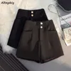 Women's Shorts Straight Women A-line Autumn Chic Fashion Tender All-match Newest Pockets Clothes Female Student Simple Basic Ulzzang Y2302
