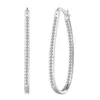 Hoopörhängen Crystal Fashion Top Clip Brass för kvinnor Elegant asfalterade mousserande dingle Womens smycken