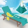 Stuhlhussen, frische Sommer-Mikrofaser, Strand-Lounge-Abdeckung, Handtücher, leichte tragbare Garten-Pool-Sonnenbad-Lazy-Matte