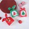 Decorazioni natalizie 10 pezzi Decorazioni per la casa in plastica Scatola per regali di Babbo Natale Borsa per dolciumi Sacchetti di Natale Biscotti allegri