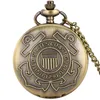 Vintage Retro Quartz Pocket Watch United States Coast Guard 1790 Design Men Boy Necklace Chain Clock Reloj de Bolsillo