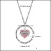 Pendentif Colliers Gravé Anglais Lettre Maman Fille Collier Enseignants Coeur Diamant Soeur Charme En Drop Livraison Bijoux Pendentifs Ot1Zy