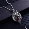 Pendant Necklaces Wolf Head Necklace For Men Women Biker Cool Jewelry Animal Charm Wholesale Vintage Punk Gift Drop Delivery Pendants Dh8Wv