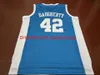 Пользовательские мужчины молодежь женщины винтаж NC #42 Brad Daugherty Mesh Fabric College Basketball Jersey Size S-4xl 5xl или пользовательский или номеры Jersey