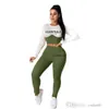 Femme Survêtements Deux Pièces Ensemble Designer Nouveau 2023 Printemps Body-fitting Sac Fesse Positionnement Couture Impression Sportwear