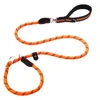 Dog Collars Pet Leash Reflective Explosion-PunchP Chain Nylon Courfition Grip Supplies調整可能なサイズ3色のリース