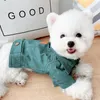 Dog Apparel Luxury Winter Jacket Traction Puppy Clothes Pet Outfits Denim Coat Jean Costume Chihuahua Poodle Bichon Clothing
