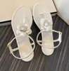 Женские летние сандалии Модная обувь для отдыха на плоской подошве Дизайнерские сандалии с цветами Роскошные кожаные шлепанцы Сандалии на открытом воздухе с ремешком на щиколотке