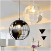 Hanglampen moderne kroonluchters lichten zwart/witte kleur voor bar/restaurant holle bal plafond led drop levering verlichting verlichting indoor dhicb