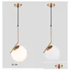 Lampy wiszące nowoczesne minimalistyczne lekkie lampa nordycka sufit dekoracja szklana kulka do salonu do sypialni Dowolna Dostarcz dh72k