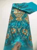 Aso Ebi Meerjungfrau-Abschlussballkleider mit Pailletten, langen Ärmeln, Stehkragen, Weiß und Gold, formelle Abendkleider für afrikanische schwarze Mädchen, Kleid für besondere Anlässe