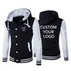 Mens Hoodies Sweatshirts Custom Men Jacket Spring Autumn Long Sleeve Slim Fit Casual Sportwear Outdoor Tops Coat Black White Red Yellow 230203