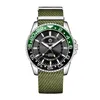 Wristwatches OCHSTIN 2023 Quartz Watches Men Military Nylon Strap Casual Luxury Rotating Bezel 24-hour Dual Time Waterproof Male Sports Watc