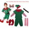 Set di abbigliamento Bambini Natale Cosplay Costume da Babbo Natale Vestito da bambino VestitoPantaloniTopCappelloMantelloCintura Per ragazze dei ragazzi 230203