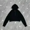 2023 Новая одежда для йоги Lu-01 Scuba Half Zip Hoody Открытый свитер для отдыха Спортивная одежда Женские топы Тренировки Фитнес Свободные толстые куртки для йоги Упражнения