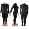 Kvinnors plus storlek jumpsuits rompers plus size kvinnor kläder jumpsuits mager rompers sexiga hoodie kläder jumpsuits stickade bodycon grossist dropshipp 230203