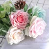 Fleurs décoratives 10 pièces/lot! Rose artificielle en soie Vintage, haute Simulation, fausse fleur en tissu, pour mariage, vente en gros