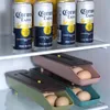 Garrafas de armazenamento caixa de ovo de rolamento automático plástico recipiente de cozinha refrigerador organizador ovos de cesta de cesta de cesta