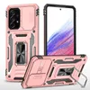 Fundas de protección de cámara para Samsung A35 A55 S24 A15 A25 A05 A34 A54 S23 FE A14 A23 A33 A53 A73 5G ventana deslizante anillo de teléfono funda a prueba de golpes