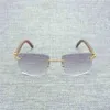 36 % RABATT auf 2023 Naturholz Herren Schwarz Weiß Büffelhorn Brillen Damen Accessoires Oculos Shade Randlose Brillen für den Außenbereich