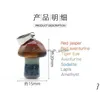 펜던트 목걸이 무지개 자연 석재 조각 버섯 모양 레이키 치유 7 차크라 크리스탈 목걸이 주얼리 드롭 dhgarden dhw6d