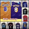 Kids Giannis Carter Tatum Jersey 30 Stephen Embiid Curry 32 Shaq Neal James Harden 15 Vince Stitched Youth Jerseys Green Presents For Children