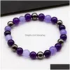 Beaded Men Women Magnet Stone Elastic Rope Beads Bracelets Fashion Vintage Gemstone Bangles Jewelry Wholesale Drop Delivery Dhyfm