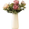 装飾的な花ビッグヘッドシミュレーションフェイクフラワーシルク高品質の牡丹リビングルームダイニングコーヒーテーブル花瓶