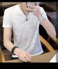 Men's T Shirts Summer's Half Sleeve T-shirt Short Trend V-neck Korean Version Slim Thin Breathable Body