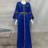 Etniska kläder muslimska klänning kvinnor Mellanöstern Arab Robe Femme Musulmane Dubai Robes Abaya Sydostasiatiska diamanter Abayas för