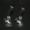 4.7inch glass bong with 14mm female thick clear bowl glass mini recycler oil rigs water pipe straight type for smoking